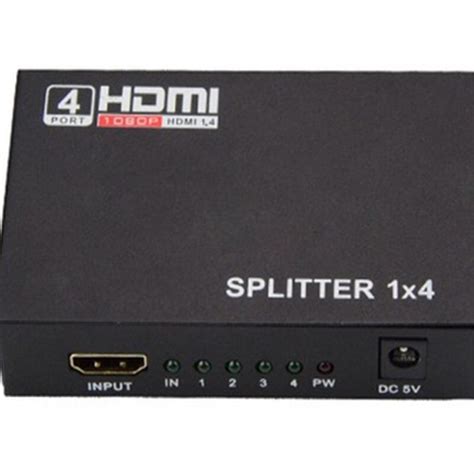 1 In 4 Out Splitter HDMI Splitter Switch HD Hub Repeater Amplifier For