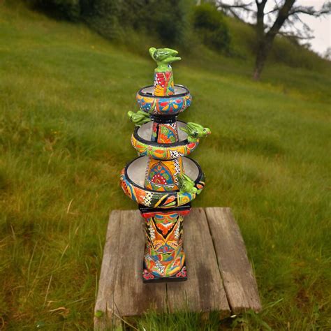 Handcrafted Talavera Fountain | Mexican Art
