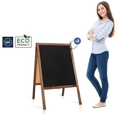 Panou Stradal Din Lemn Blackboard Marime M X Cm Maro Expoprint