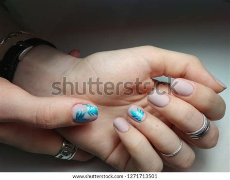 Natural Nude Nails Delicate Design Stock Photo 1271713501 Shutterstock