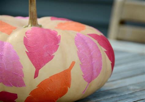 How To Decorate A Pumpkin With Tissue Paper (Maché Technique)