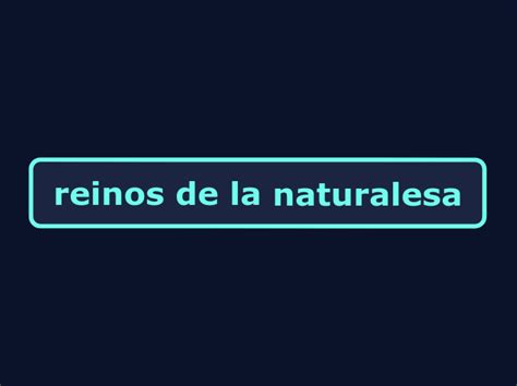 Reinos De La Naturalesa Mind Map