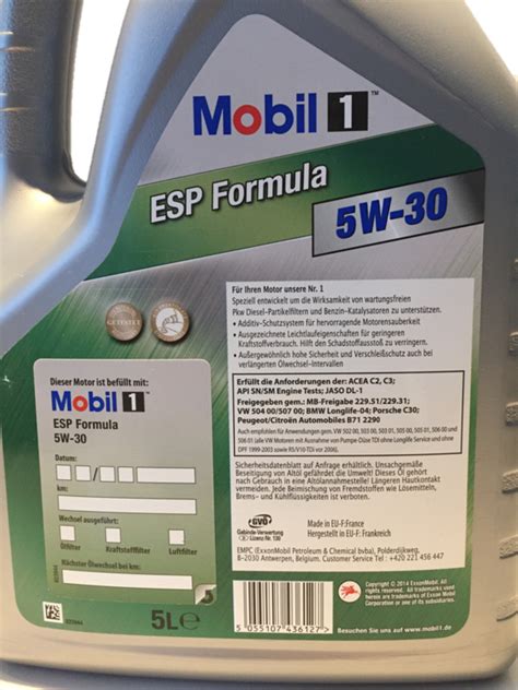 Mobil 1 ESP Formula 5W-30, 5 liter | 5w-30 Mobil 1 | DirectOil