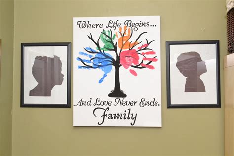 DIY: Family Tree Wall Art & Kids Silhouette Picture - Pick-Ease