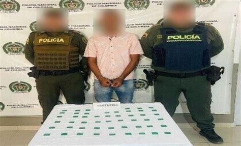 Una persona capturada con estupefacientes Policía Nacional de Colombia