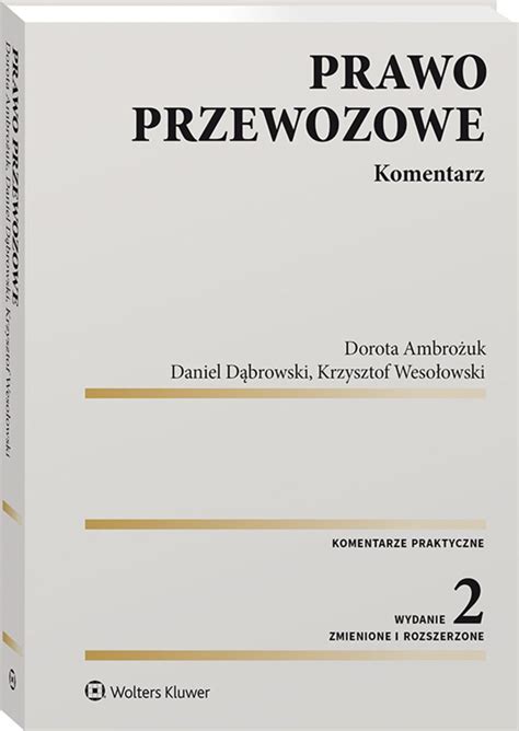 Prawo przewozowe Komentarz 2020 książka ebook PDF Profinfo pl