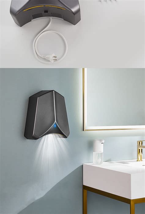 Interhasa Automatic Jet Hand Dryer Induction Hot And Cold Infrared Sensor HEPA Filter High