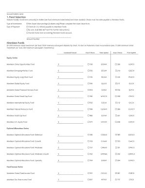 Fillable Online Mutual Fund Application For New Accounts Class A Shares