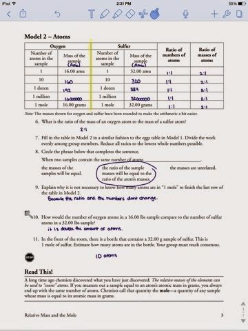 Chemistry Relative Mass And The Mole