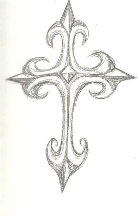 Cross Drawing Free Tutorial Draw A Cross In Pencil Cross Drawing