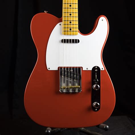 Home Used Fender Vintera 50s Telecaster Maple Fingerboard Fiesta Red Electric Guitar W Bag