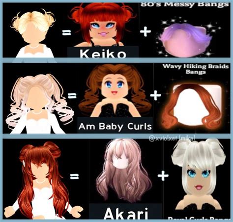 Royale High hair combos ! | High hair, Aesthetic roblox royale high ...