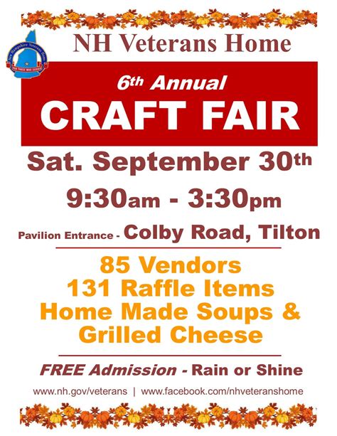 Sep Nh Veterans Home Th Annual Craft Fair Concord Nh Patch