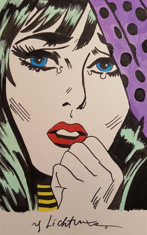 Roy Lichtenstein Pop Art Painting Signed Drawing Original Artwork