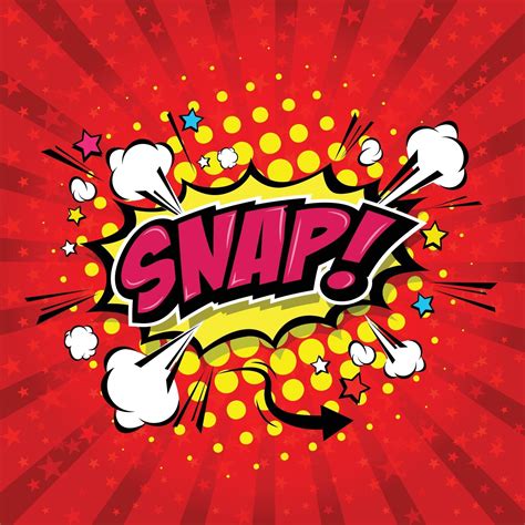 Snap Comic Speech Bubble, Cartoon. art and illustration vector file ...