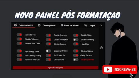 MELHOR PAINEL DE OTIMIZAÇÃO PÓS FORMATAÇAO GANHE MAIS DESEMPENHO E