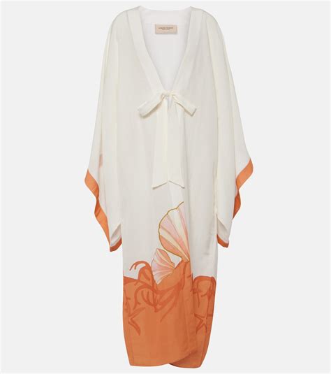 Seashell Kaftan In Multicoloured Adriana Degreas Mytheresa