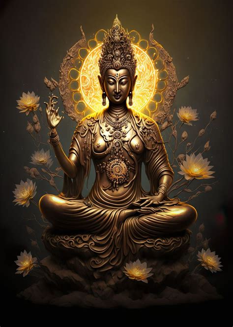 Buddha V24 Poster By TESSERACT ART Displate