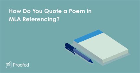 How To Quote Poetry In Mla Referencing Proofeds Writing Tips