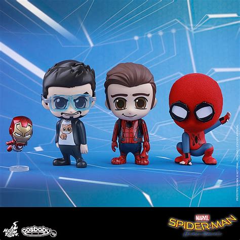 Hot Toys Spider Man Homecoming Cosbaby S Bobble Head Collectible Set