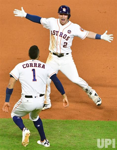 Photo Astros Bregman Celebrates Game Winning Hit In The World Series