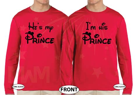 Lgbt Gay Im His Prince Hes My Prince Mickey Mustache With Custom Names Matching Shirts