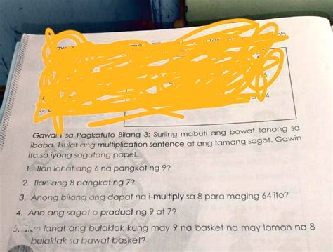 Solved Gawain Sa Pagkatuto Bilang Suriing Mabuti Ang Bawat Tanong