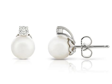 Tiffany Pearl & Diamond Earrings - Prestige Online Store - Luxury Items ...