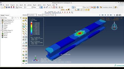 Abaqus Tutorials Videos Nonlinear Analysis Of Fixed Cantilever Beam Subjected To Point Load