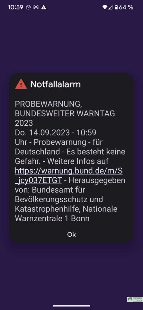 Der Bundesweite Warntag 2023 Cell Broadcast Test Erfolgreich