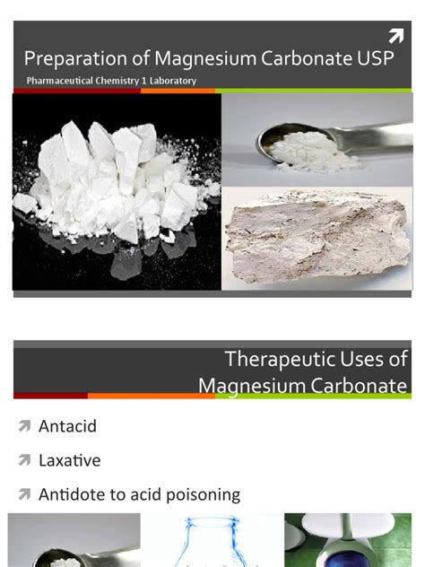 Magnesium Carbonate | Magnesium | Sets Of Chemical Elements