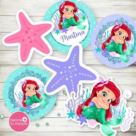 Kit Imprimible Sirenita Bebé Ariel Disney