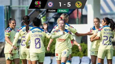 Am Rica Humilla Al Cruz Azul En El Cl Sico Joven De La Liga Mx Femenil