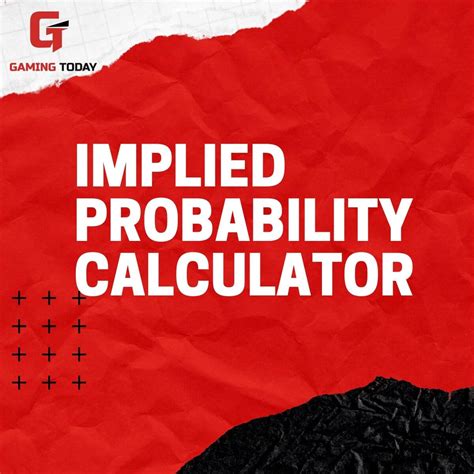 Implied Probability Calculator GamingToday