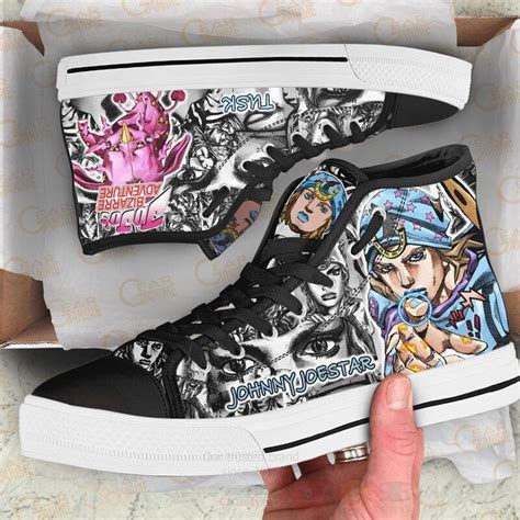 HOT Johnny Joestar Custom Manga Anime Jojo S Birraze Adventure Unisex High Top Canvas Shoes