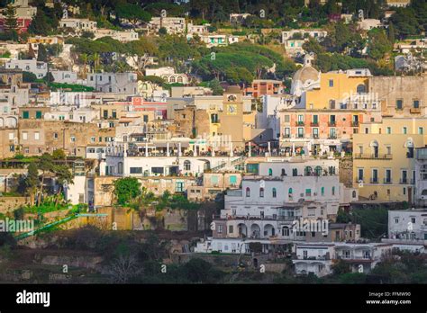 Capri Town Center View Of The Main Town On Capri Island With The