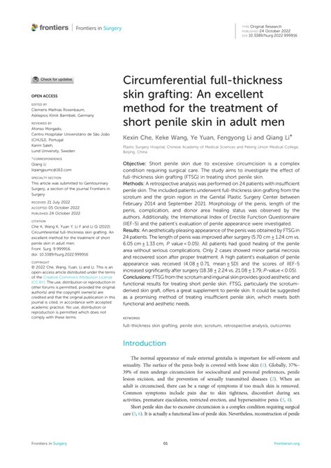 Pdf Circumferential Full Thickness Skin Grafting An Excellent Method