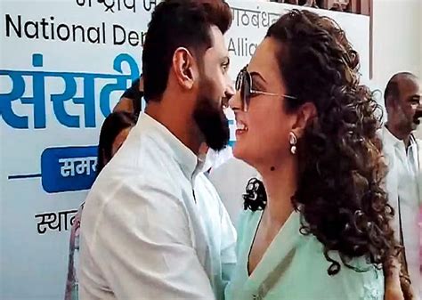 Former Co Actors Chirag Paswan And Kangana Ranaut Reunites At