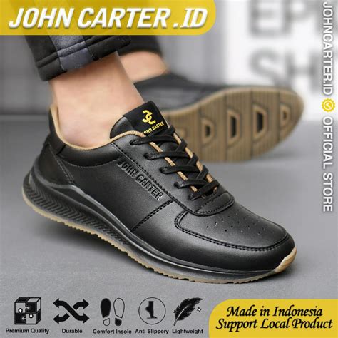 Jual John Carter Athens Sepatu Sneakers Pria Kulit Sintetis Sepatu