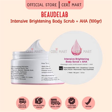 Jual Beaudelab Intensive Brightening Body Scrub Aha Pemutih Kulit