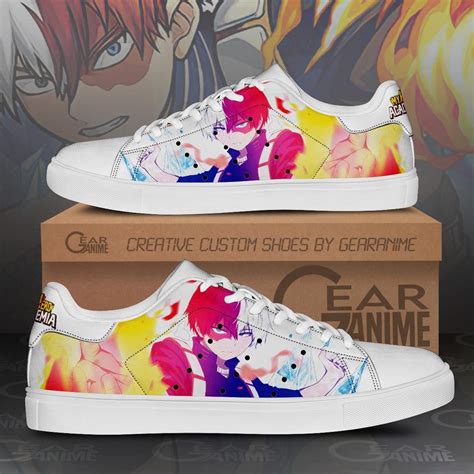 Shoto Todoroki Skate Shoes My Hero Academia Custom Anime Shoes Gear