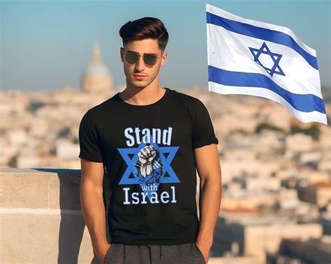 Stand With Israel T Shirt Star Of David And Rising Fist Etsy