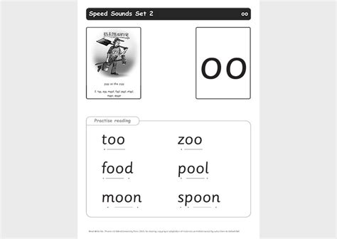 Speed Sounds Practice Sheet Oo Long Oxford Owl For Home