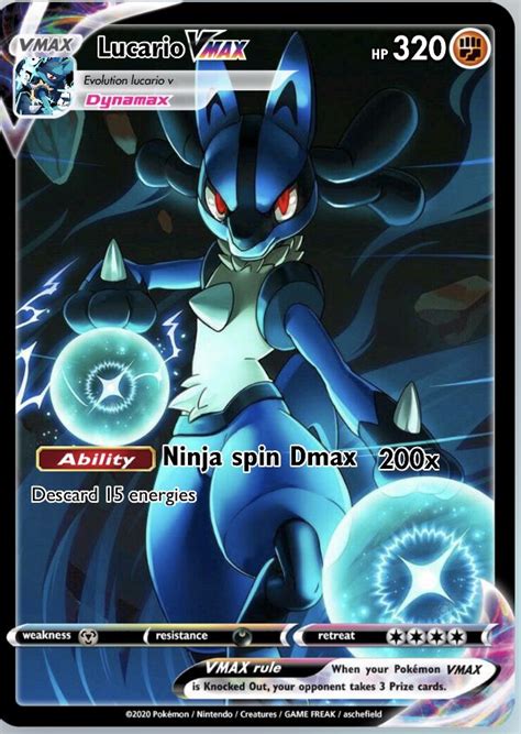 M Shadow Lucario Gx Gmax Vmax Gigantamax Ex Pokemon Card Fake Pokemon