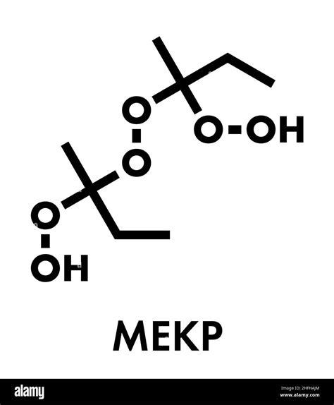 Methyl Ethyl Ketone Peroxide MEKP Explosive Molecule Skeletal