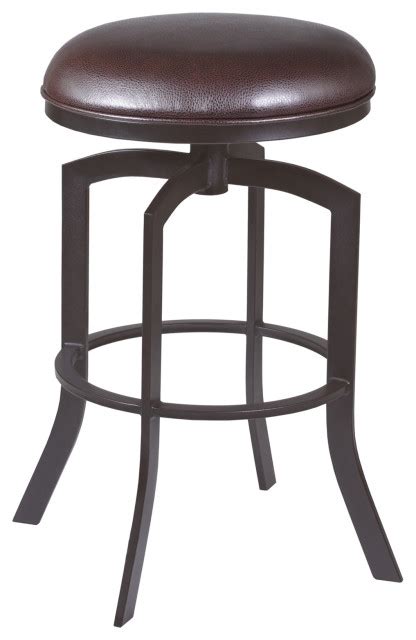 Studio Counter Height Barstool In Auburn Bay Finish With Brown Faux