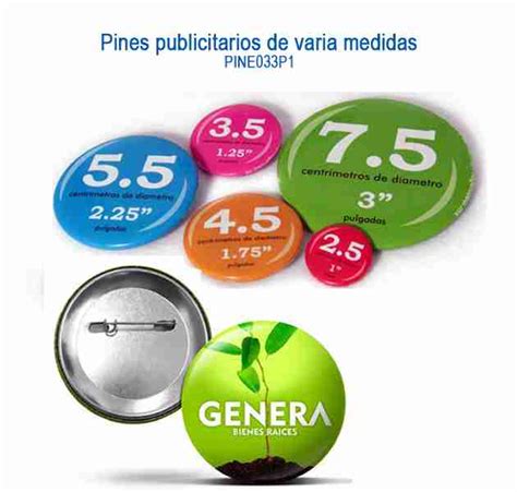 Pines publicitarios de varia medidas Publimarkca Artículos Promocionales