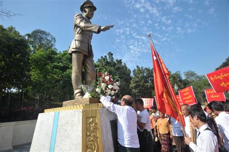 Green paint thrown over statue of Aung San in Kachin State – Asia Times