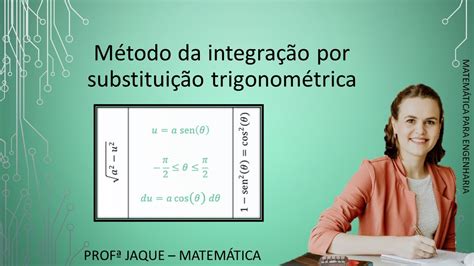 Integral por Substituição Trigonométrica Caso raiz de a² x²