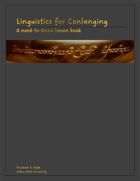 Lingustics For Conlanging Simple Book Publishing